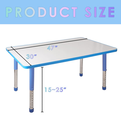Dry Erase Activity Table Adjustable Magnetic Kids Desk