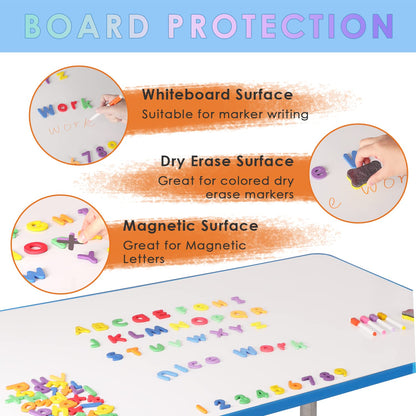 Dry Erase Activity Table Adjustable Magnetic Kids Desk